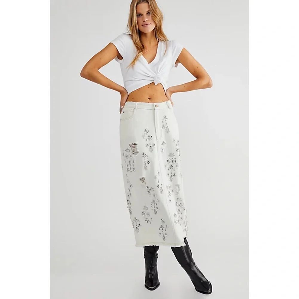 Free People Diamond In The Rough Maxi Skirt x We The Free
